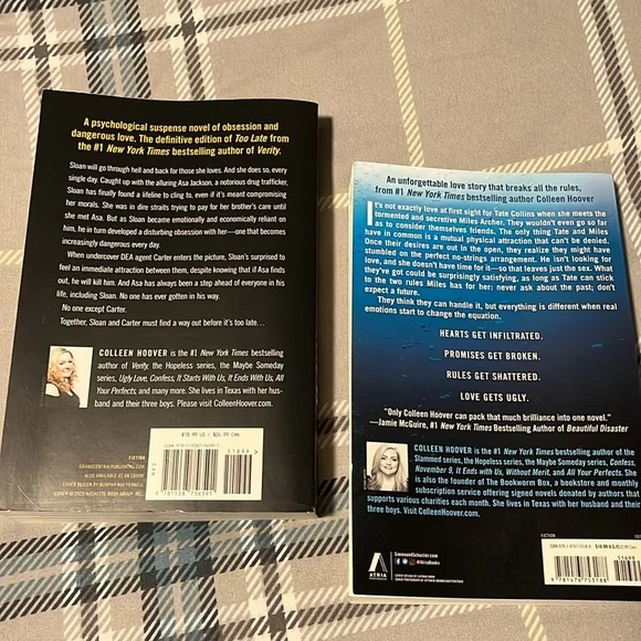2 Books by author Colleen Hoover. “Too Late” and “Ugly Love”. - Picture 2 of 2